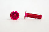 Ultra Low Head 310Slim 6-Lobe Machine Screws M5 Aluminum Red 1pc.