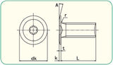 Ultra Low Head 310Slim 6-Lobe Machine Screws M5 Steel 3Cr(5µm) 4pcs.