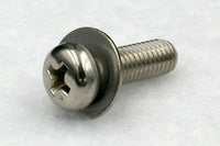 310w/washers M4 Cross Recess Pan Head Machine Screw with Flat Washer(ISO Small), Steel 3Cr 100 pcs.