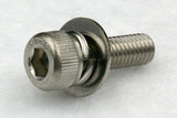 310w/washers M8 Hex Socket Cap Screw with Spring and Flat Washer(JIS Small), Stainless A2 100 pcs.