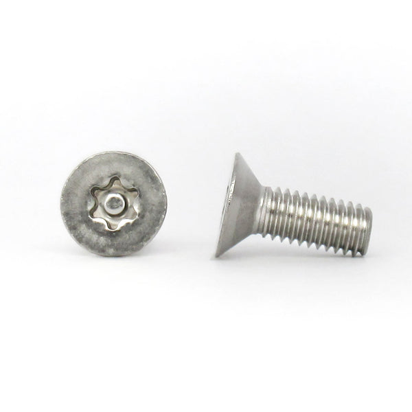 310Tamper PIN-6LOBE Flat Bolt 1/4-20 Stainless A2 1pc Tamper Resistant Fasteners(Tamper Proof)